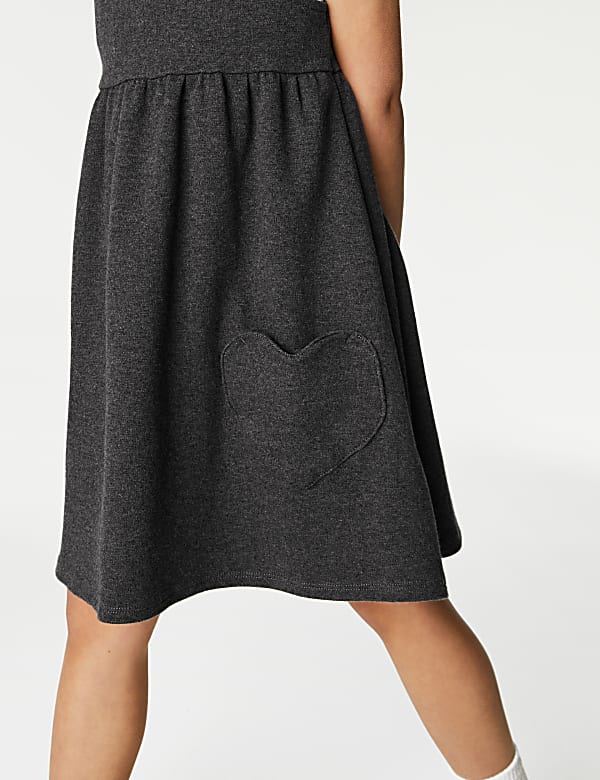 Pichi escolar de punto con bolsillo de corazón para chicas (2-12 años) - US