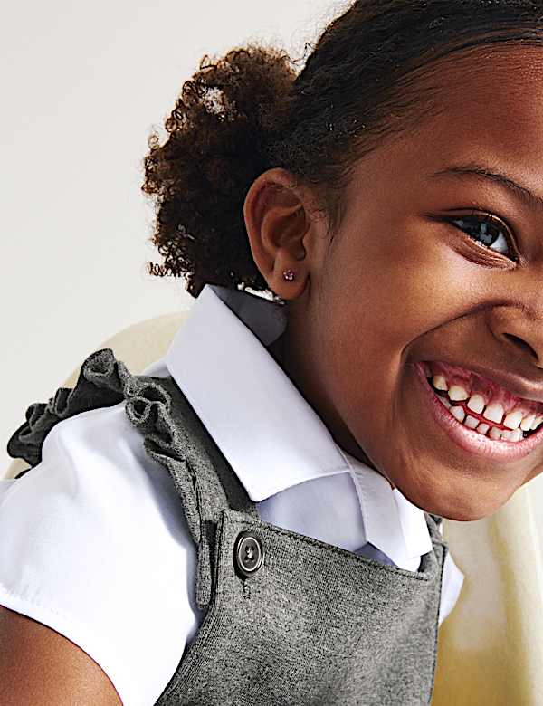 Robe chasuble en jersey &agrave; volants, id&eacute;ale pour l&rsquo;&eacute;cole (du 2 au 12 ans) - LU