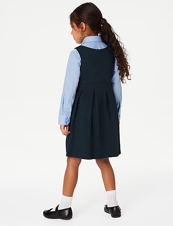 2 Pack Girls' Jersey Bow School Pinafores (2-12 Yrs) - US