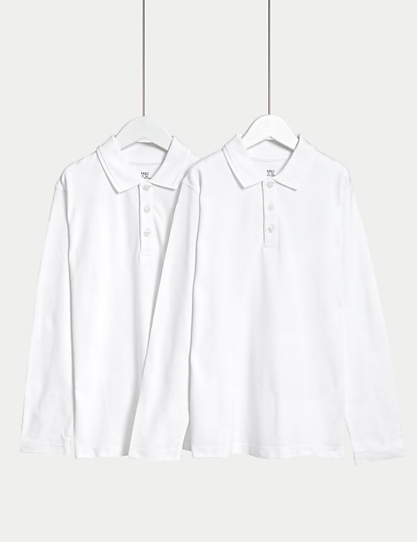2pk Unisex Pure Cotton Polo Shirts (2-18 Yrs) - US
