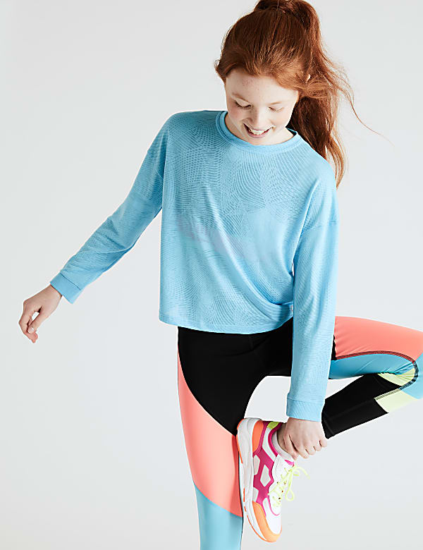 Long Sleeve Burnout Sports Top