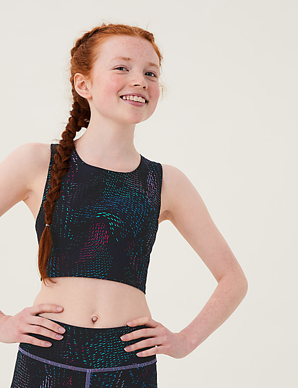 Sports Printed Crop Top (6-16 Yrs)