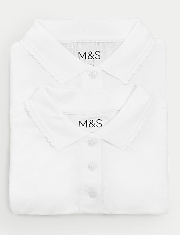 2Pk Girls' Slim Fit Polo Shirts