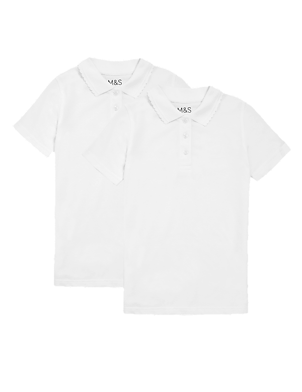 2Pk Girls' Slim Fit Polo Shirts