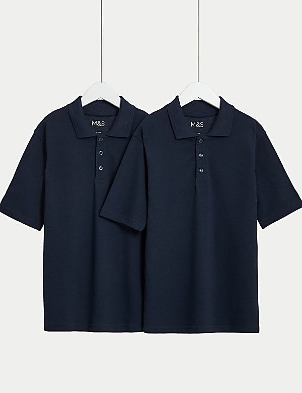 Black polo school shirts discount