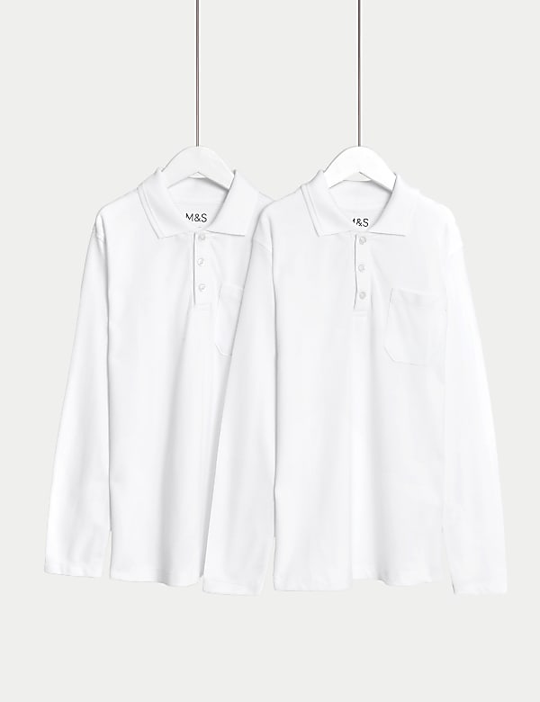 Pure Cotton Easy Dressing StayNew™ Polo Shirts (3-18 Yrs) - PL