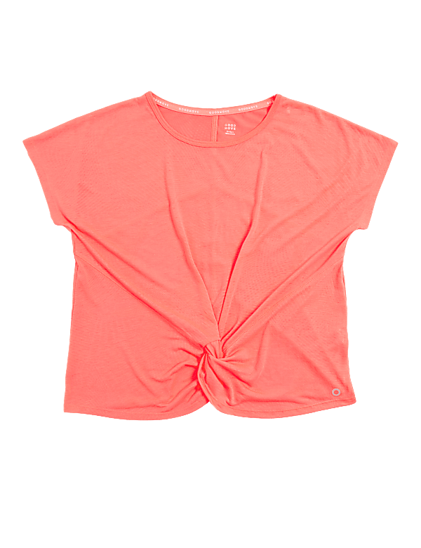 Knot Front Burnout Sports T-Shirt