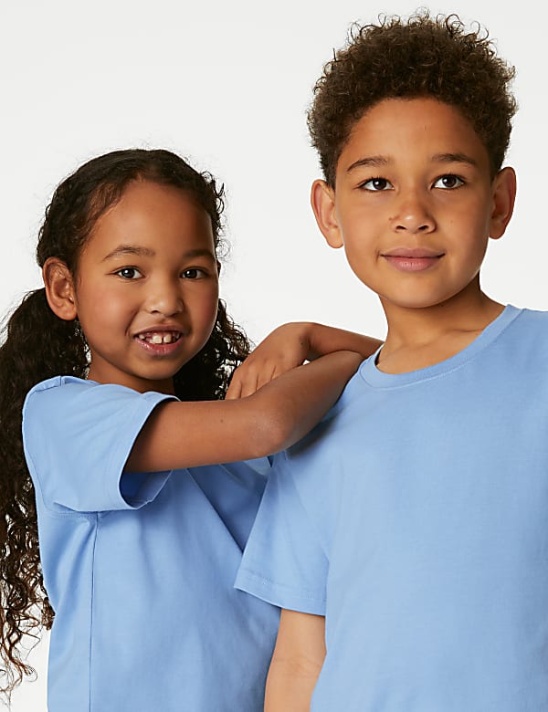 T-shirt unisexe 100 % coton, id&eacute;al pour l&rsquo;&eacute;cole (du 2 au 16 ans) - CH