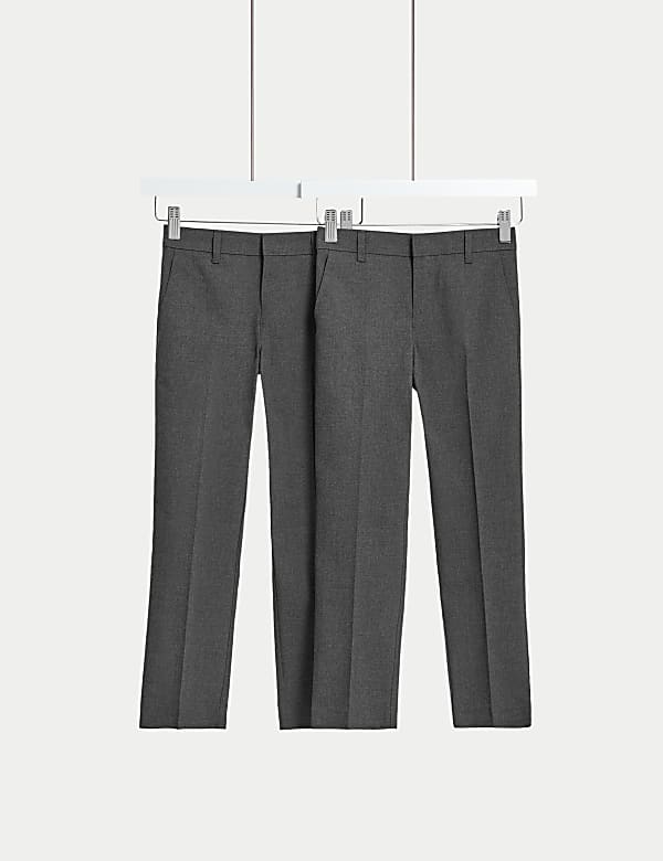 2pk Boys' Slim Leg School Trousers (2-18 Yrs) - AU