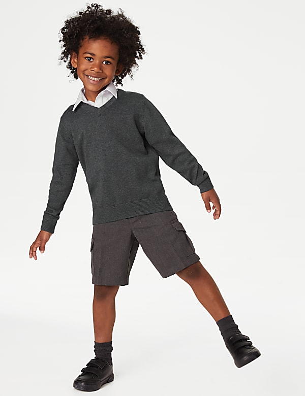 2pk Unisex Pure Cotton School Jumper (3-18 Yrs) - JO