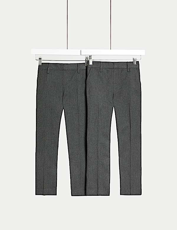 2pk Boys' Regular Leg School Trousers (2-18 Yrs) - US