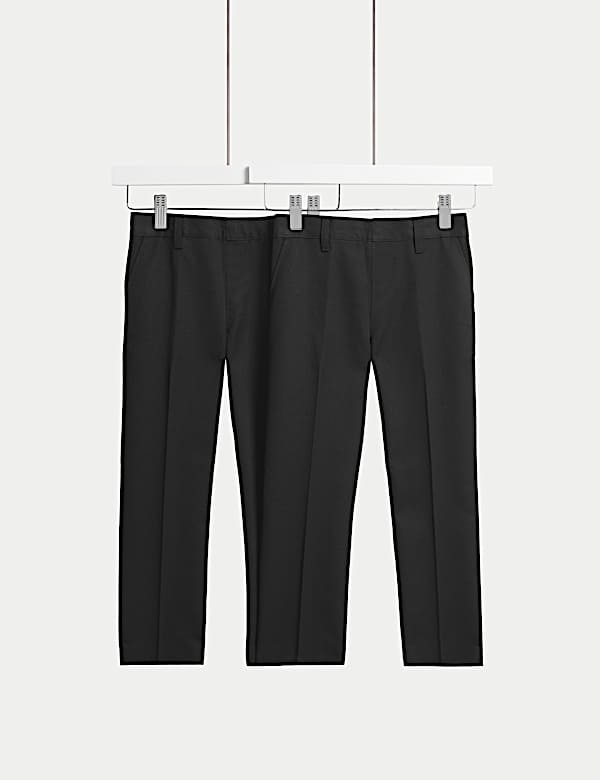 2pk Boys' Regular Leg School Trousers (2-18 Yrs) - US
