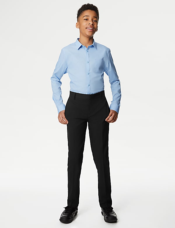 Boys' Skinny Leg Plus Waist School Trousers (2-18 Yrs) - MX