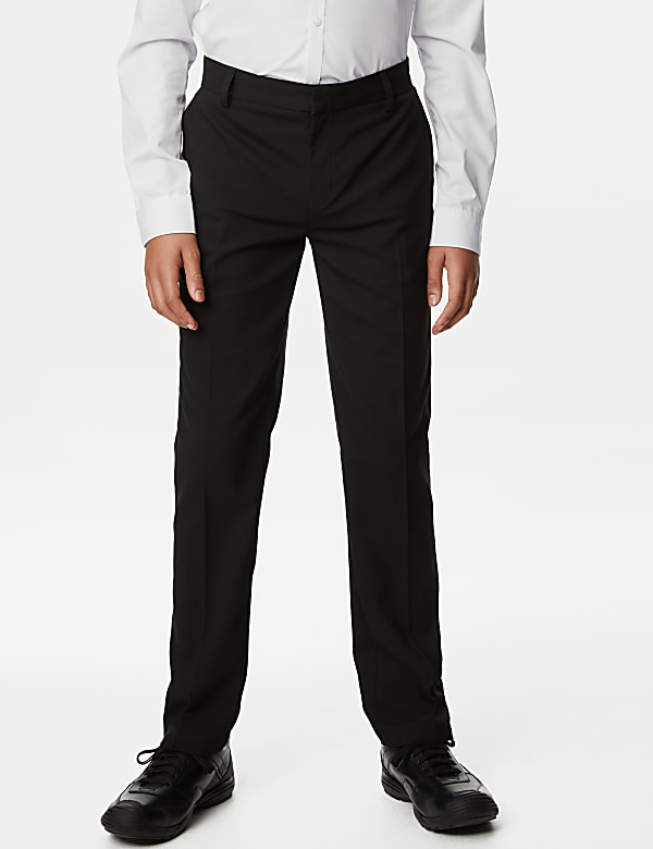 Boys' Slim Leg Plus Waist School Trousers (2-18 Yrs) - NL