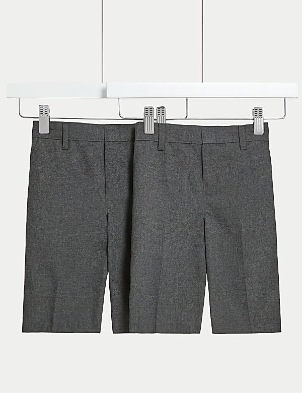 2pk Boys' Easy Dressing School Shorts (3-15 Yrs) - JE