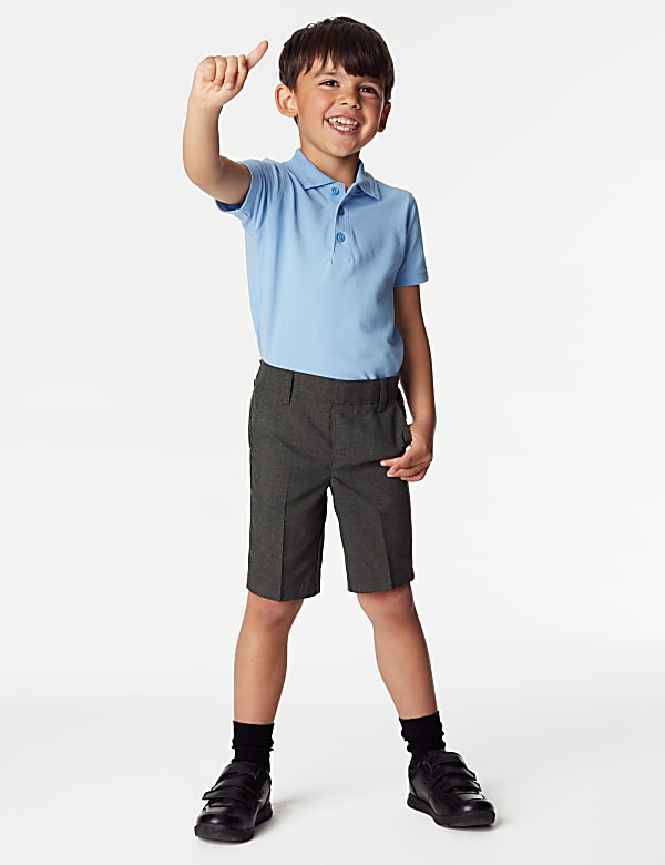 2pk Boys' Skinny Leg School Shorts (2-14 Yrs) - KG