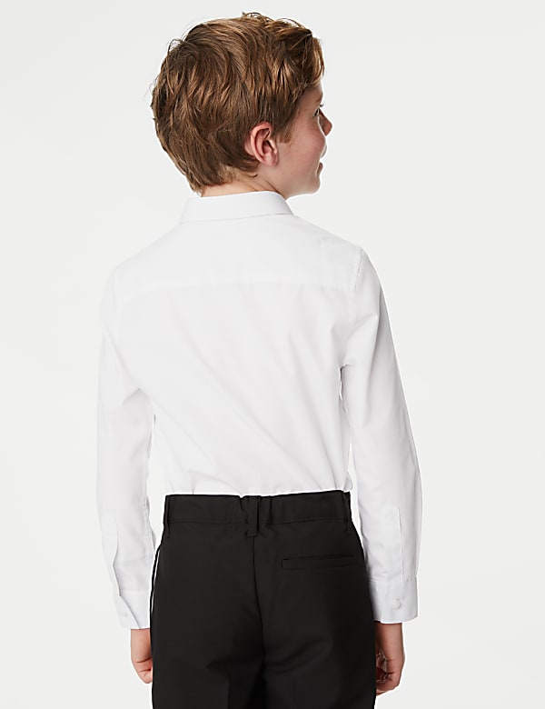 Set van 2 schooloverhemden met stretch en skinny pasvorm voor jongens (2-16 jaar) - NL