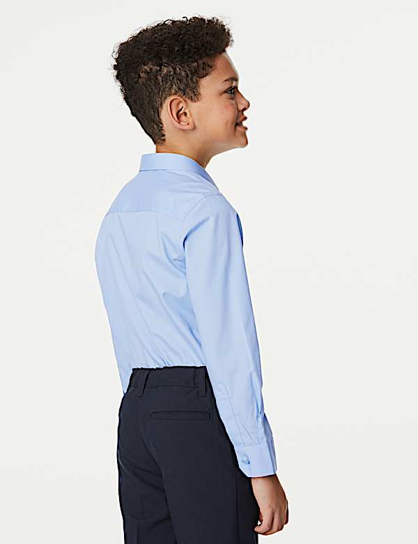 2 Pack Boys' Slim Fit Non-Iron School Shirts (2-18 Yrs) - CH