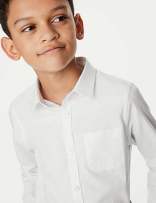 2pk Boys' Slim Fit Cotton School Shirts (2-18 Yrs) - DE
