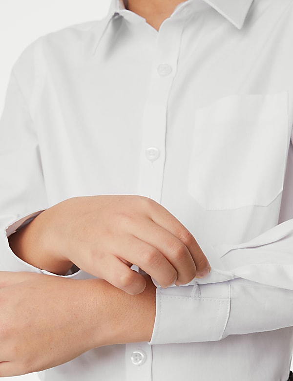 2pk Boys' Slim Fit Cotton School Shirts (2-18 Yrs) - DE