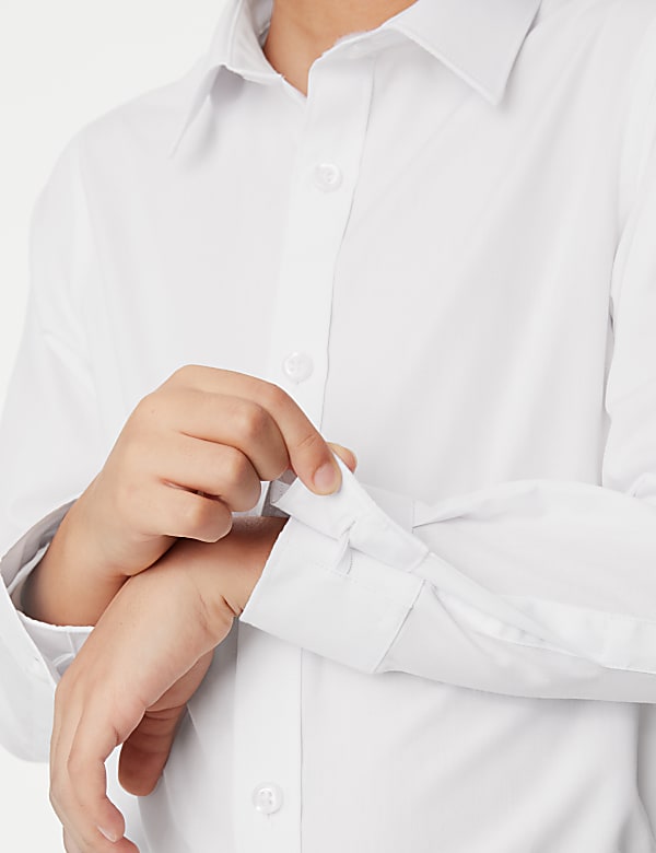  Pack de 5 camisas escolares de ajuste estándar de planchado fácil para chicos (2-18 años) - ES