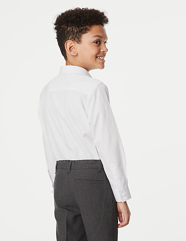  Pack de 5 camisas escolares de ajuste estándar de planchado fácil para chicos (2-18 años) - ES