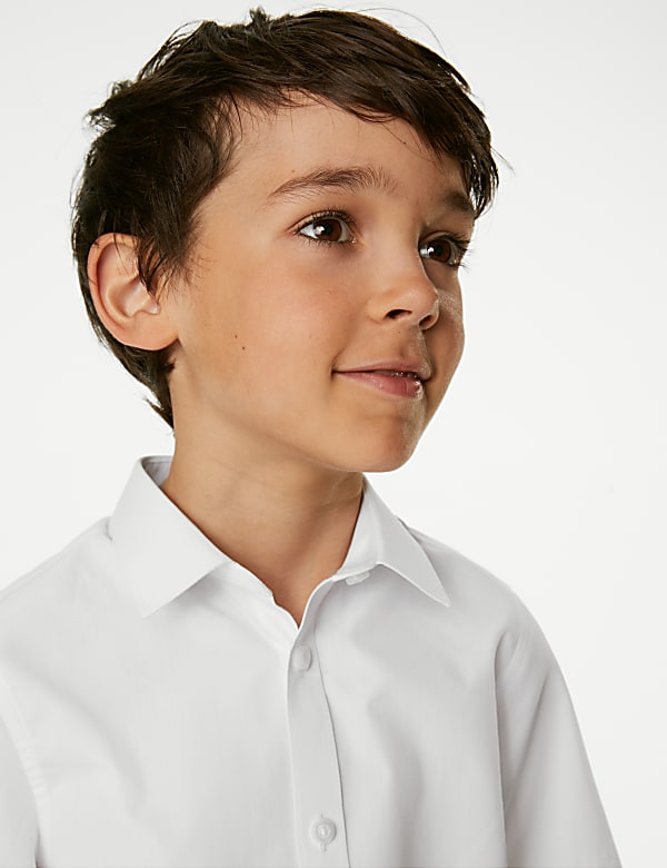 3pk Boys' Longer Length Easy Iron School Shirts (4-18 Yrs) - NL