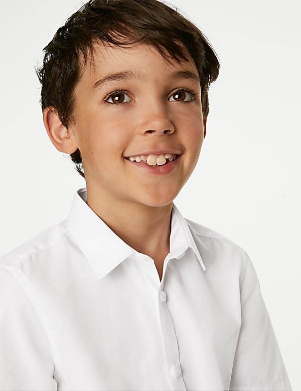 Pack de 3 camisas escolares ajustadas de planchado fácil para chicos (2-16 años) - US