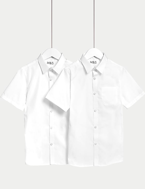 2pk Boys' Non-Iron School Shirts (2-18 Yrs) - LV