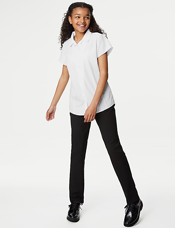 2er-Pack bügelleichte Schulblusen mit Reverskragen für Mädchen (2–16 Jahre) - DE