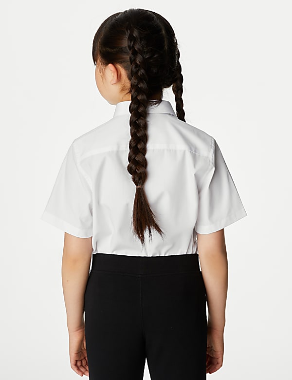 Lot de 3 chemises filles faciles à enfiler et à repasser, idéales pour l’école (du 3 au 18 ans) - LU