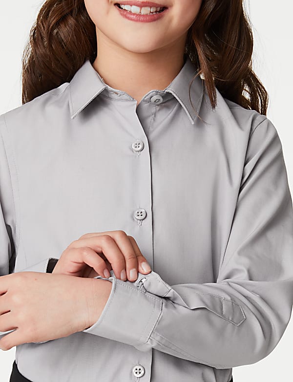 Lot de 3 chemises fille &agrave; repassage facile, id&eacute;ales pour l&rsquo;&eacute;cole (du 2 au 16 ans) - FR