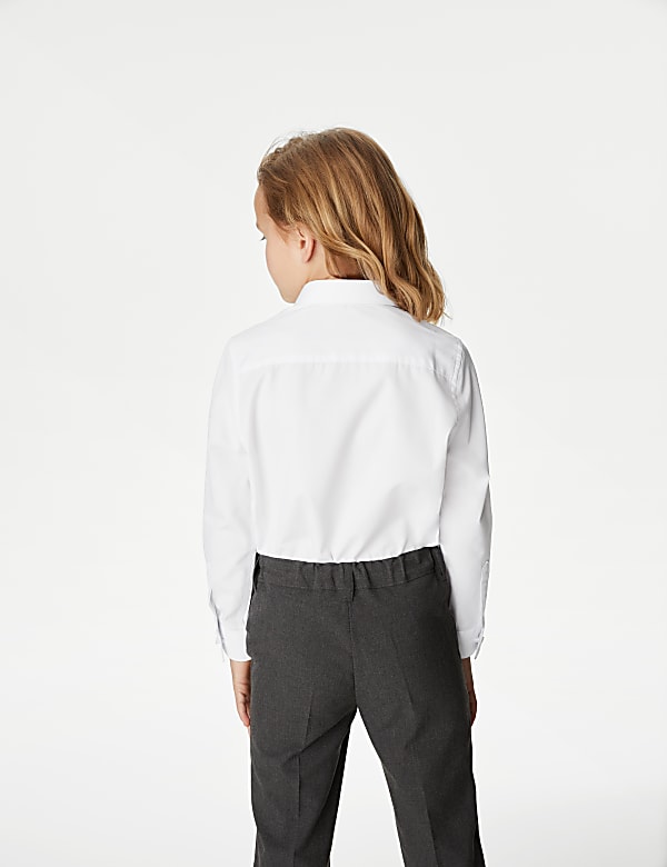 3pk Girls' Easy Iron School Shirts (2-16 Yrs) - US