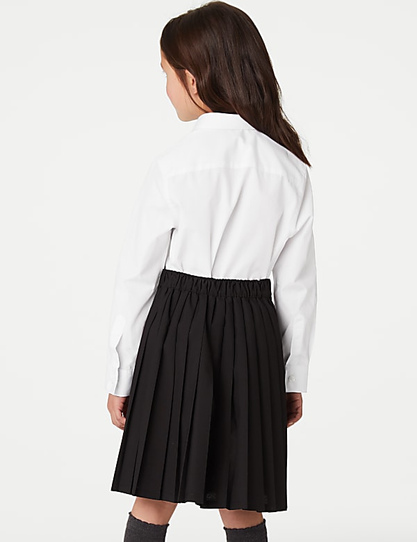 5pk Girls' Regular Fit Easy to Iron Shirts (2-18 Yrs) - US