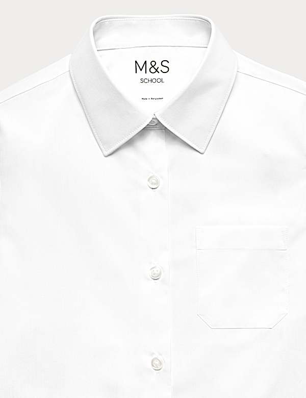 Set van 2 strijkvrije schooloverhemden voor meisjes (2-18 jaar) - NL