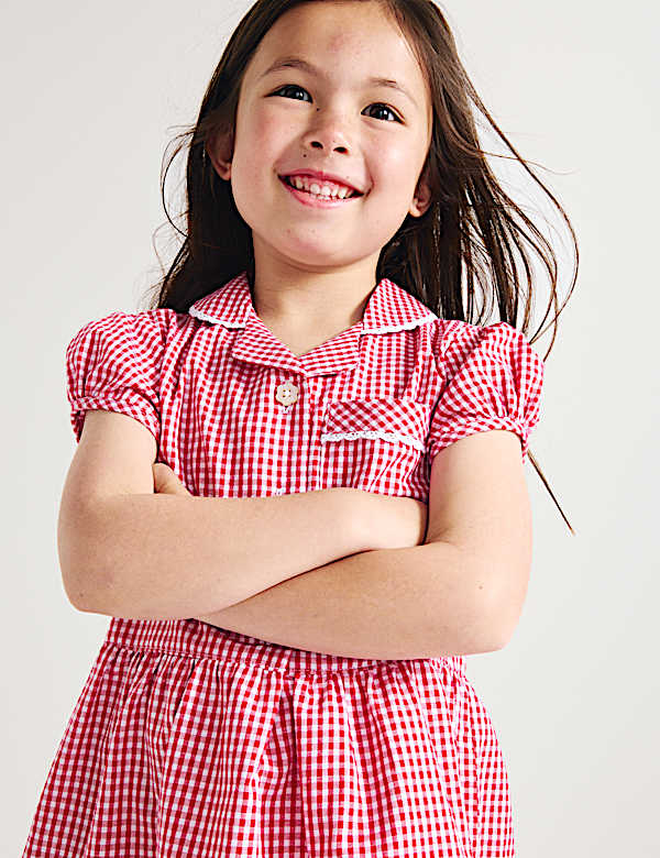2er-Pack Gingham-Kleider mit hohem Baumwollanteil (2&ndash;14 Jahre) - AT