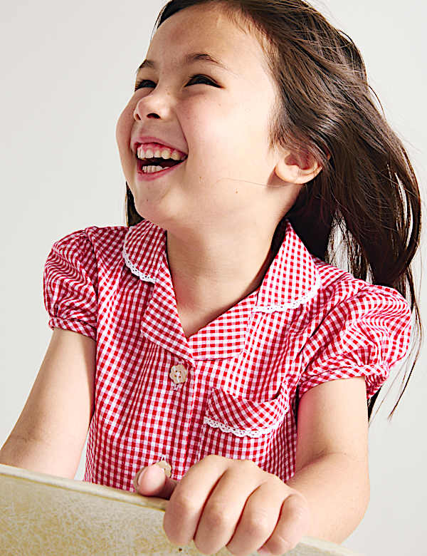 2er-Pack Gingham-Kleider mit hohem Baumwollanteil (2&ndash;14 Jahre) - AT