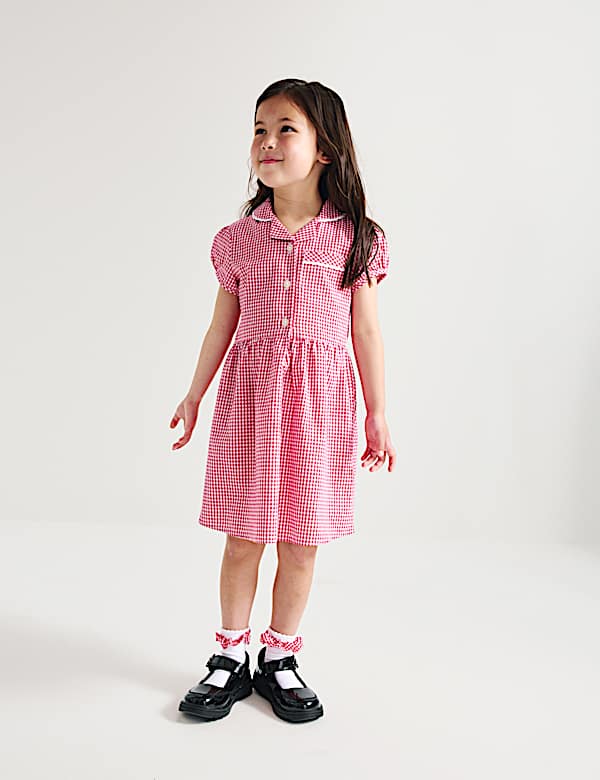2er-Pack Gingham-Kleider mit hohem Baumwollanteil (2&ndash;14 Jahre) - AT