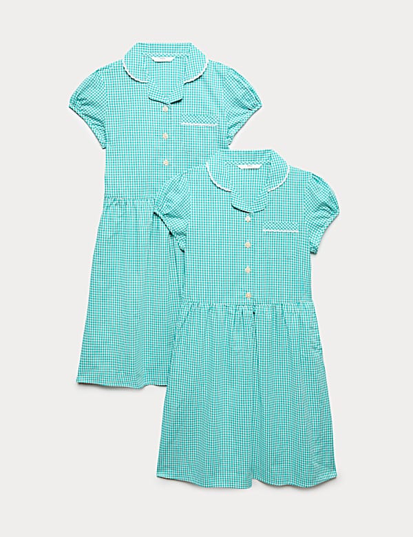 girls green gingham dress TBBC Girls' Holly Day Dress