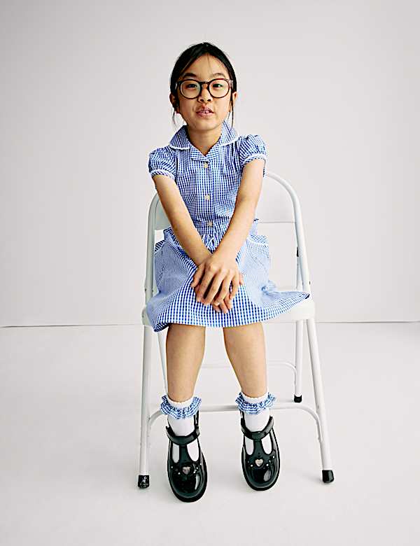 Pure Cotton Gingham School Dress (2-14 Yrs) - CZ