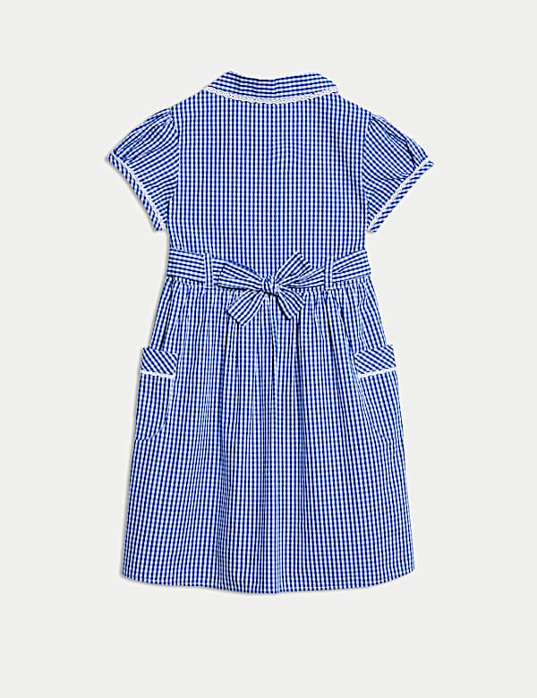 Pure Cotton Gingham School Dress (2-14 Yrs) - CZ