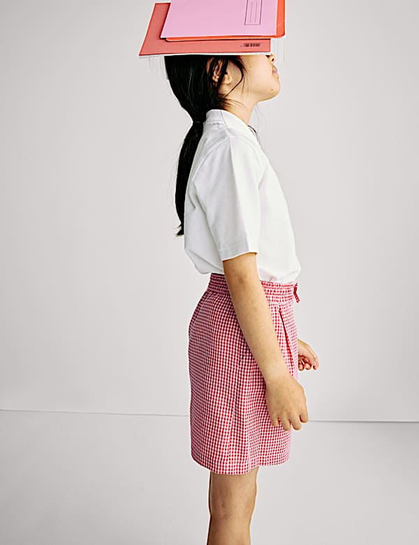 Girls' Gingham School Shorts (3-14 Yrs) - JE