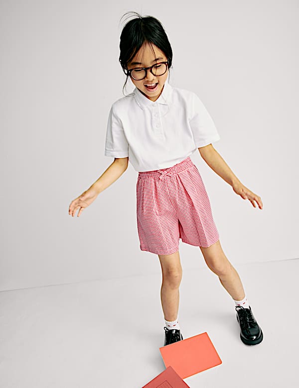 Girls' Gingham School Shorts (3-14 Yrs) - JE