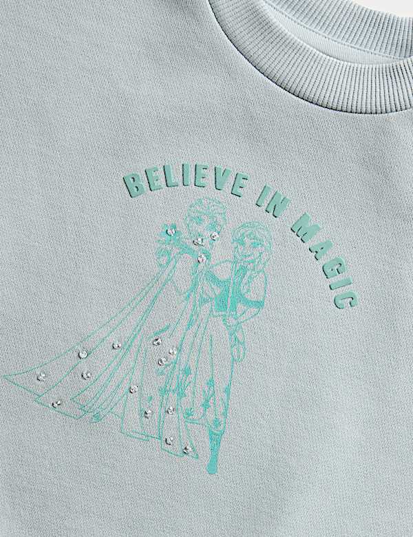 Cotton Rich Frozen&trade; Sequin Dress (2-8 Yrs) - MV