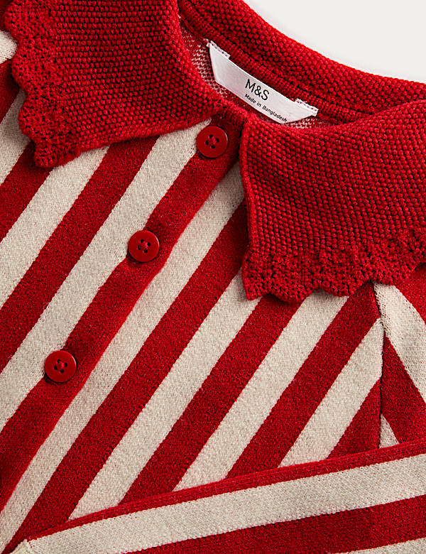 Candy Cane Cardigan (1-8 Yrs) - RS
