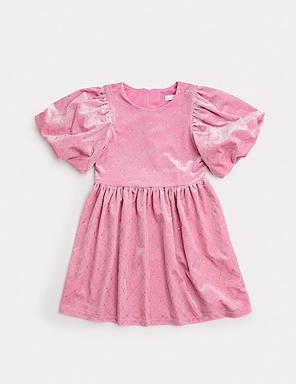 Velvet Glitter Dress (2-10 Yrs) - LT
