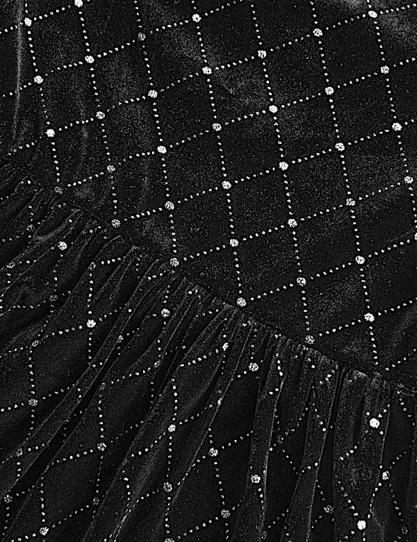 Aksamitna sukienka z brokatem (2&ndash;10 lat) - PL