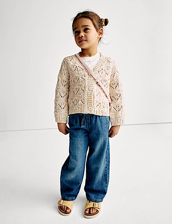 Cotton Rich Textured Knitted Cardigan (2-8 Yrs) - HU