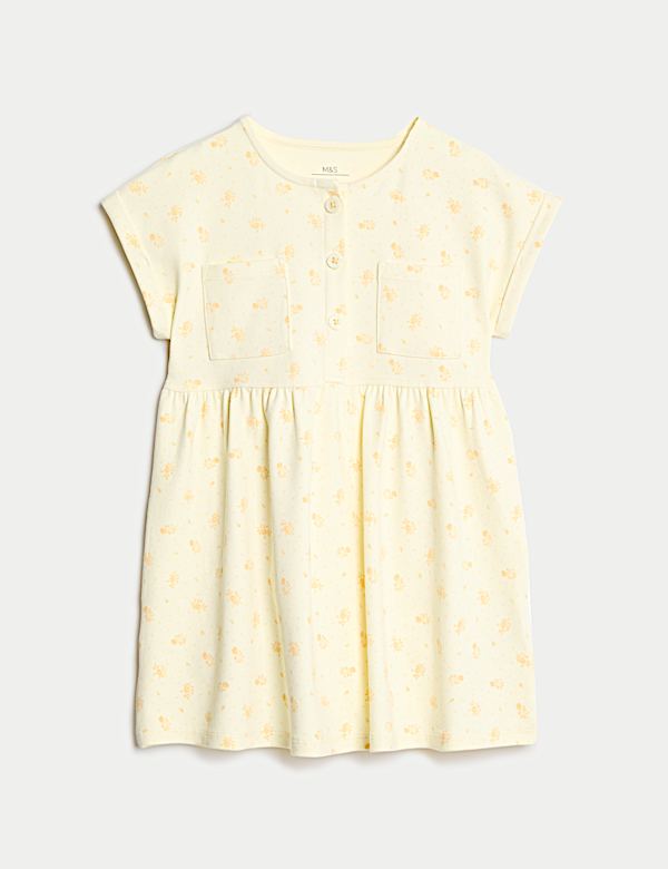 Cotton Rich Jersey Ditsy Floral Dress (2-8 Yrs) - AT