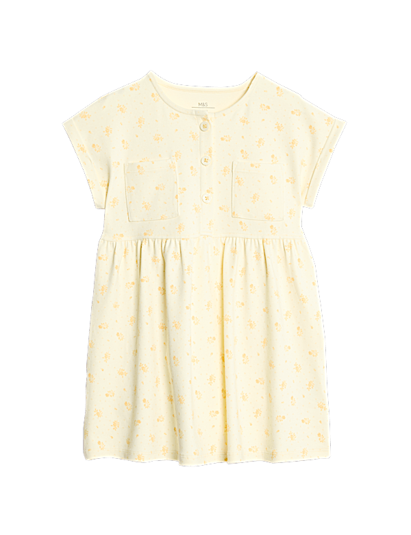 Cotton Rich Jersey Ditsy Floral Dress (2-8 Yrs)